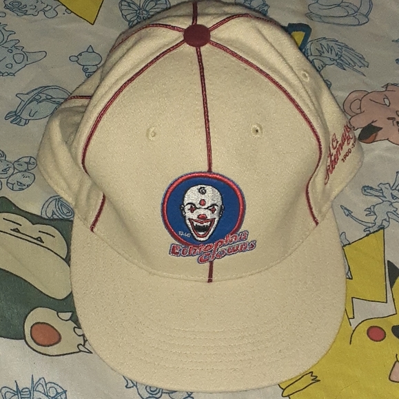 90s Ethiopian Clowns Wool 7 3/4 Fitted Negro League Baseball Cap Hat Vintage - Picture 1 of 5